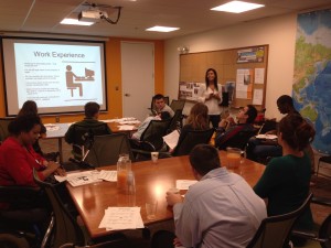 Aileen teaching a session at the Career Brunch