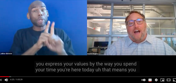 David on the right and interpreter on the left