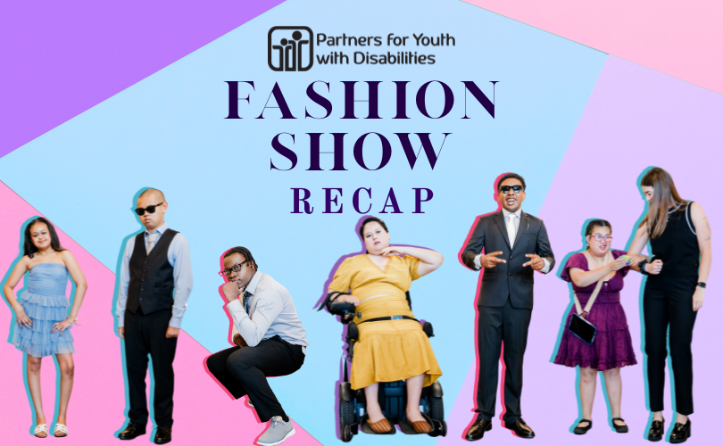 Blog Post Header - Macy's Fashion Show Recap Fashion Show Recap. The models/participants pose with their hands in the air.