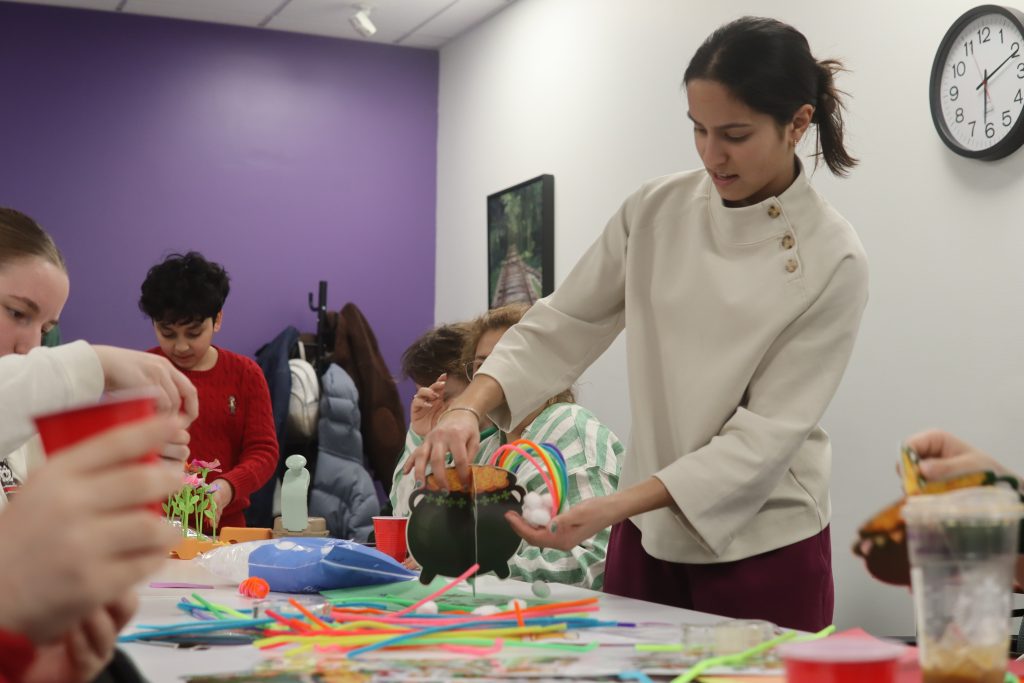Northeastern University's Artistic Minds member is working on a craft